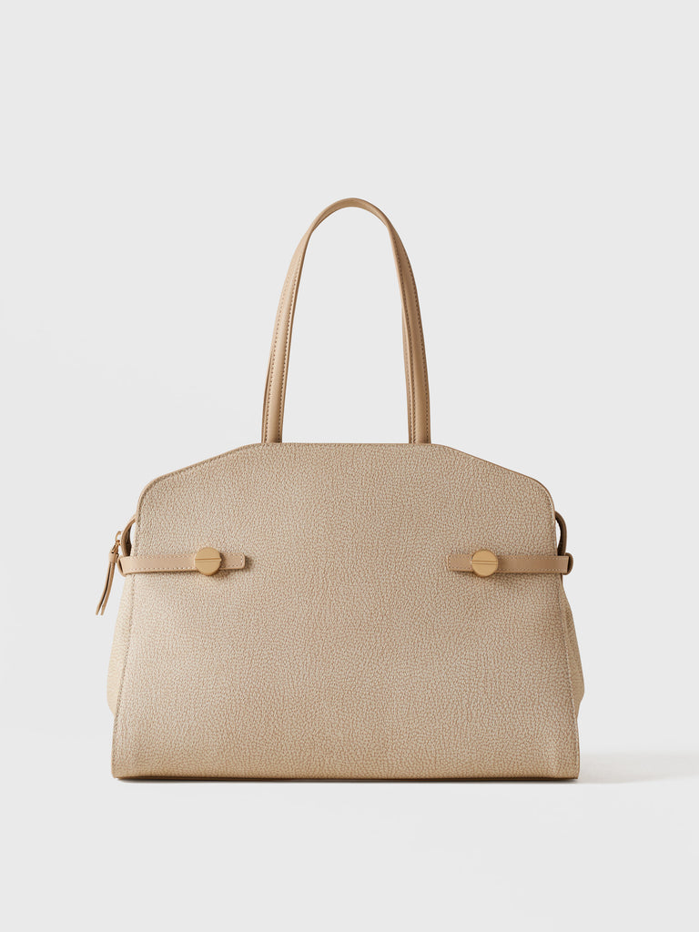 Borsa a spalla di Tela rivestita Op - GEMINI BORSA SHOPPING MEDIUM - Borbonese