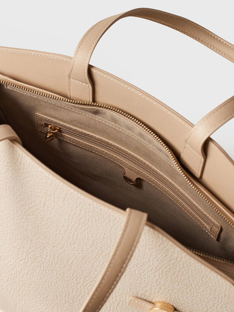 Borsa a spalla di Tela rivestita Op - GEMINI BORSA SHOPPING MEDIUM - Borbonese
