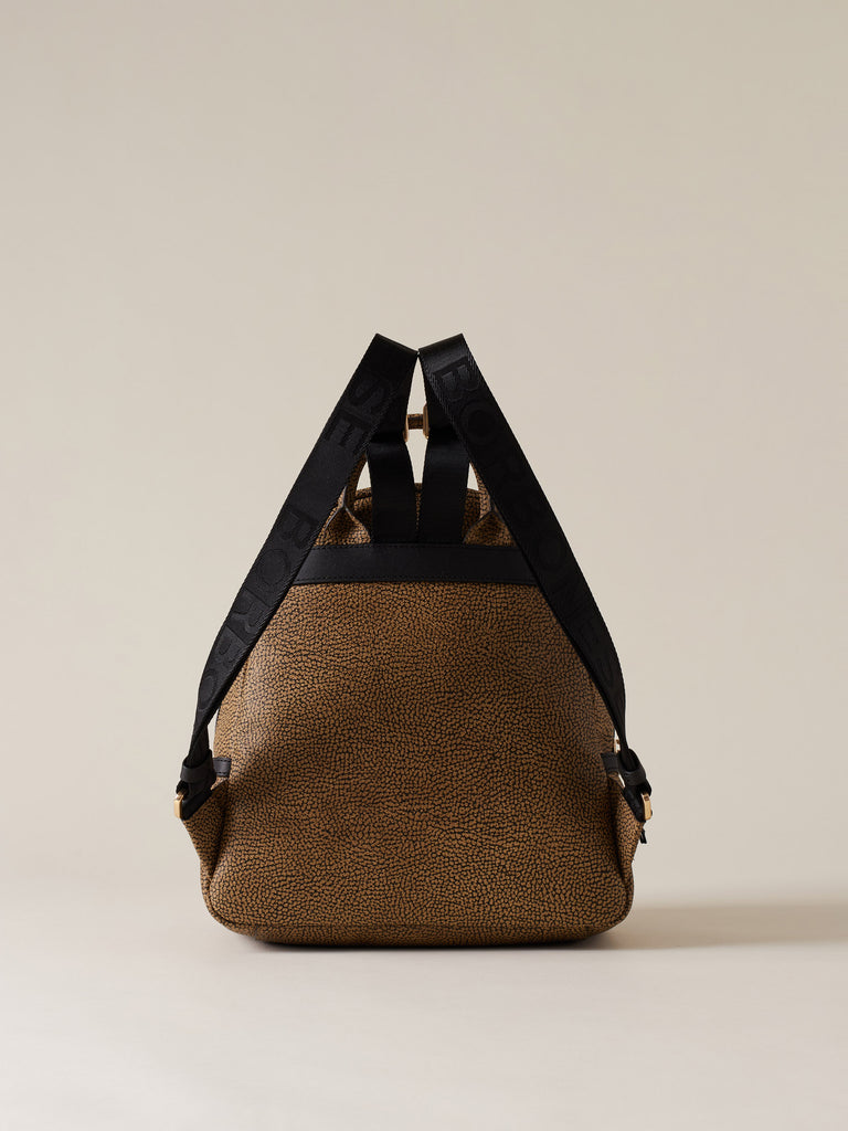 Op Coated Canvas Backpack - GEMINI BACKPACK MEDIUM - Borbonese
