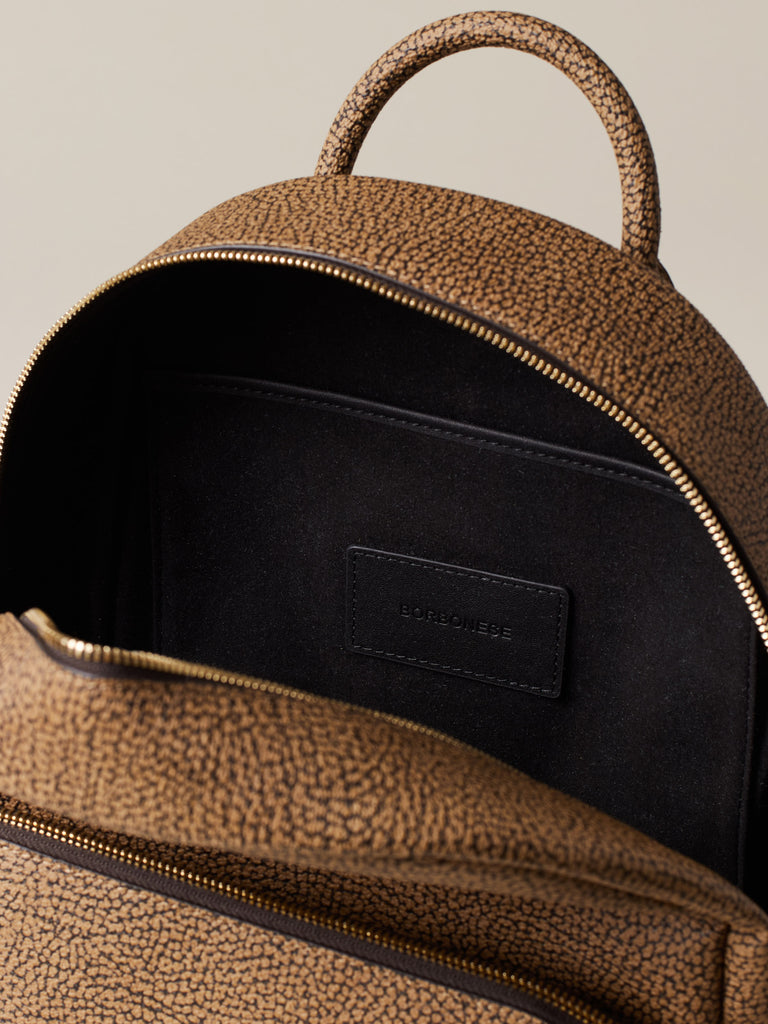Op Coated Canvas Backpack - GEMINI BACKPACK MEDIUM - Borbonese