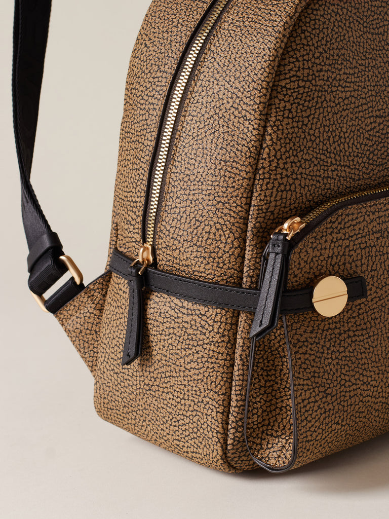 Op Coated Canvas Backpack - GEMINI BACKPACK MEDIUM - Borbonese