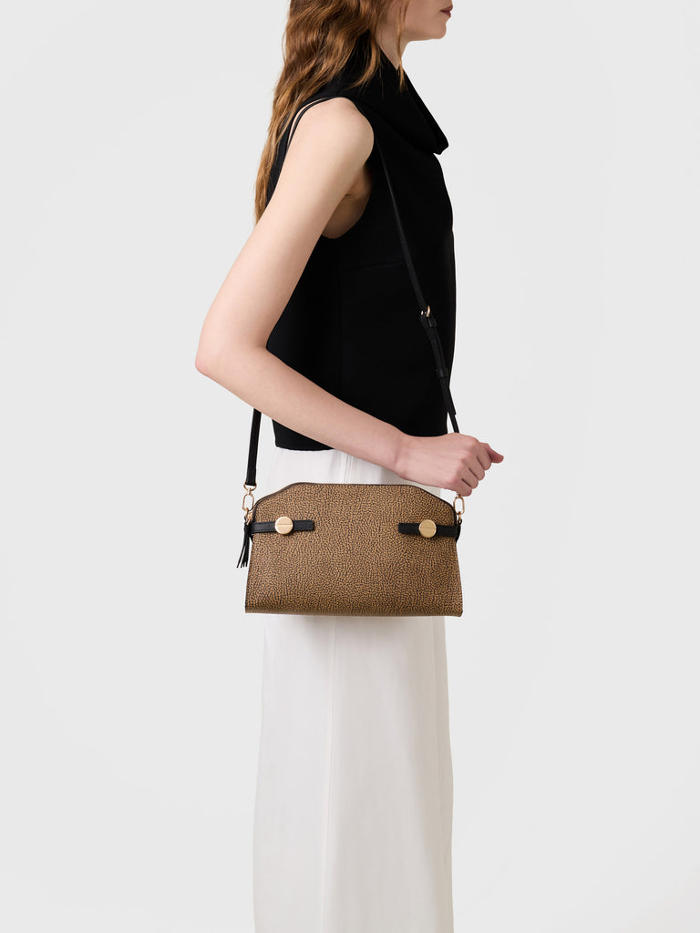 Borsa a tracolla di Tela rivestita Op - GEMINI CAMERA CASE MEDIUM - Borbonese