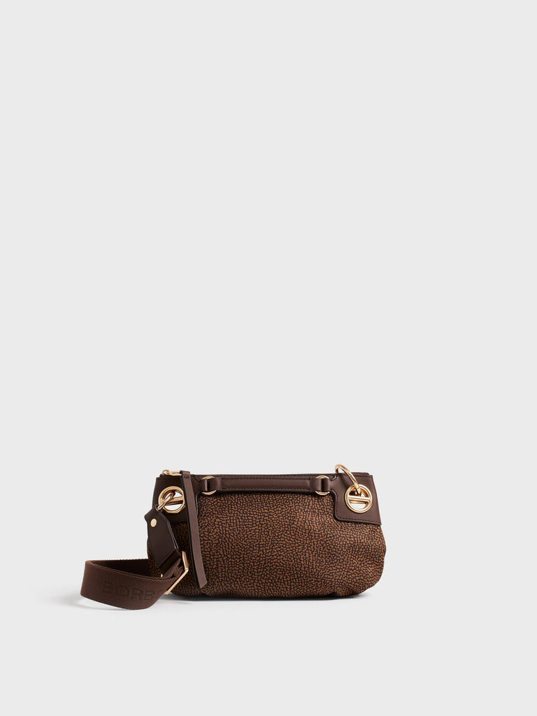 Borsa a spalla in tessuto stampa Op - LONDON BORSA MINI - Borbonese