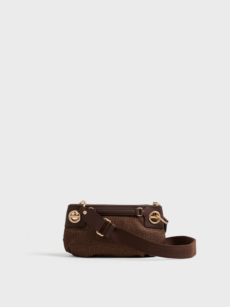 Borsa a spalla in tessuto stampa Op - LONDON BORSA MINI - Borbonese