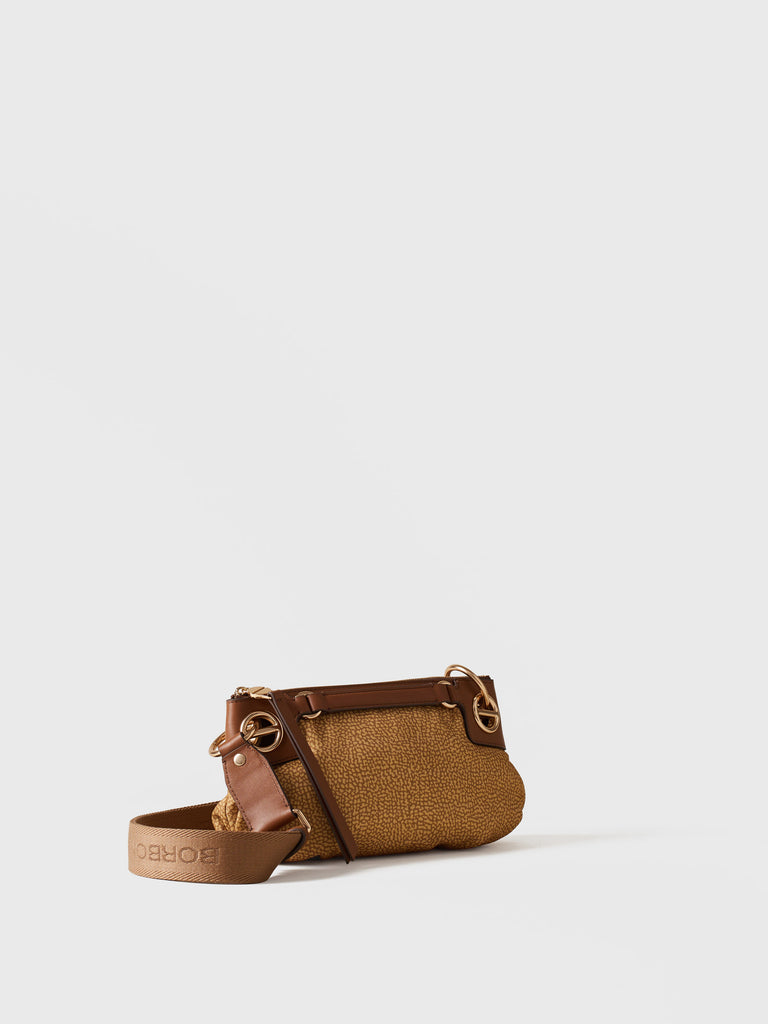 Borsa a spalla in Tessuto riciclato stampa Op - LONDON BORSA MINI - Borbonese