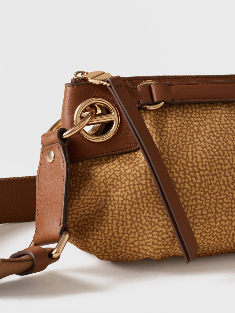 Borsa a spalla in Tessuto riciclato stampa Op - LONDON BORSA MINI - Borbonese