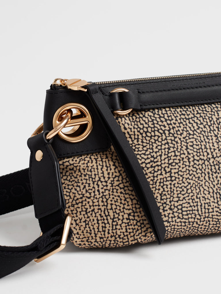 Borsa a spalla in tessuto stampa Op - LONDON BORSA MINI - Borbonese