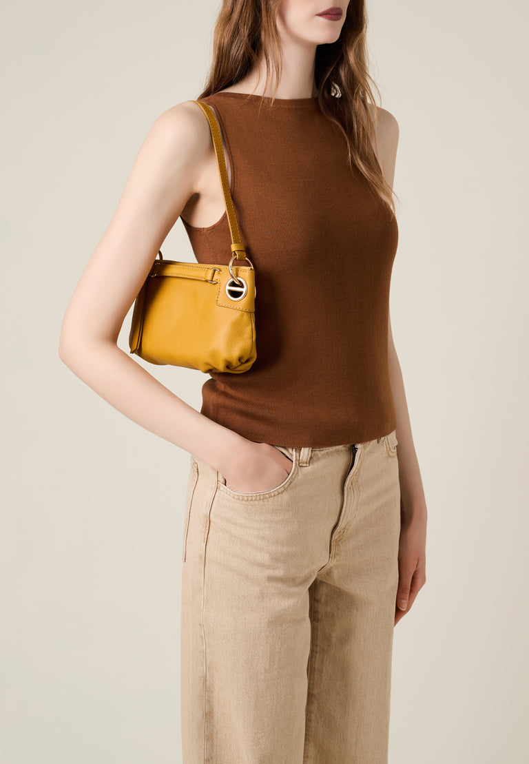 Leather shoulder bag - LONDON MINI BAG - Borbonese