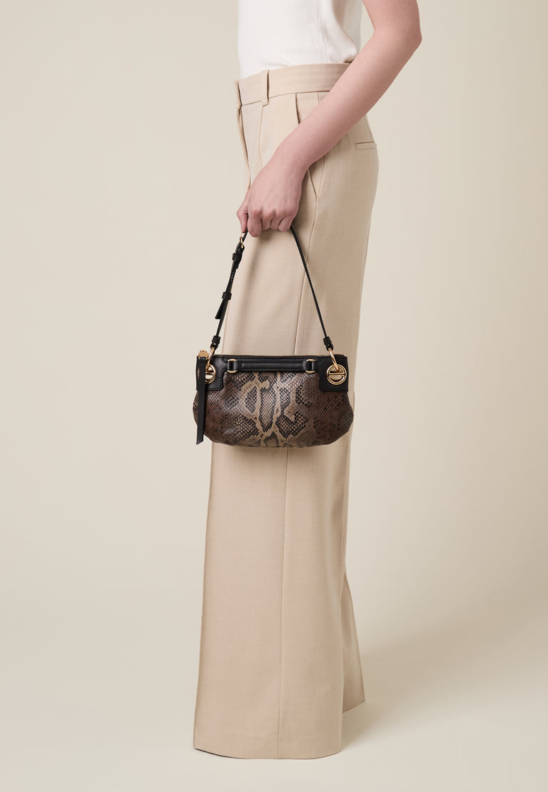 Leather shoulder bag - LONDON MINI BAG - Borbonese