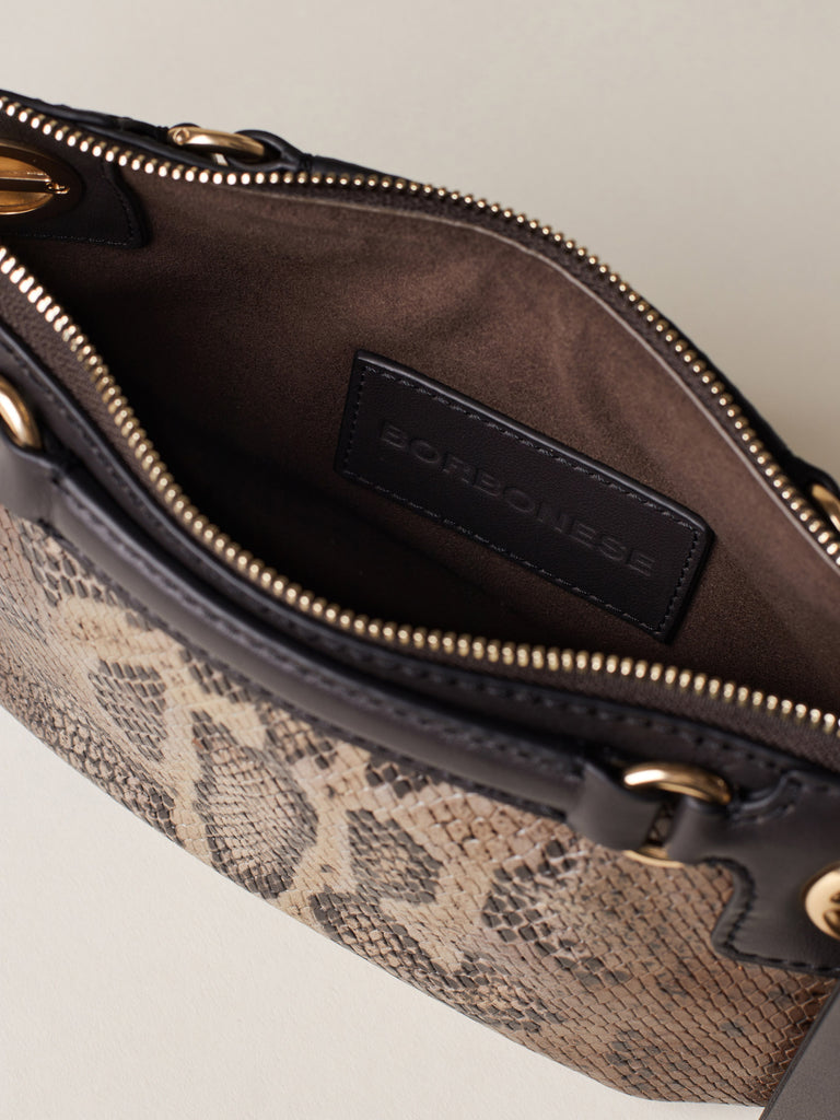 Leather shoulder bag - LONDON MINI BAG - Borbonese