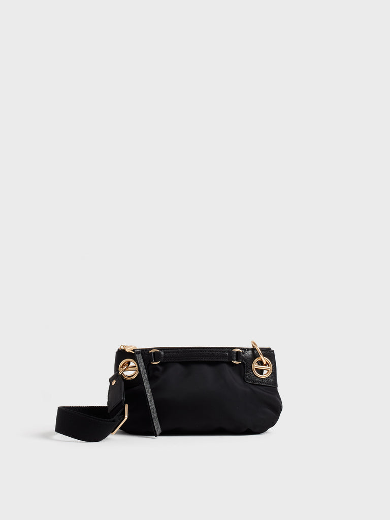 Borsa a spalla in tessuto e pelle - LONDON BORSA MINI - Borbonese