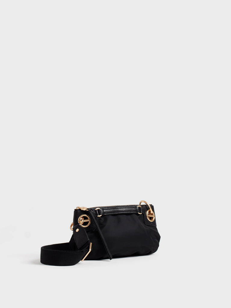 Borsa a spalla in tessuto e pelle - LONDON BORSA MINI - Borbonese