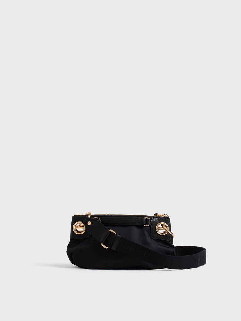 Borsa a spalla in tessuto e pelle - LONDON BORSA MINI - Borbonese