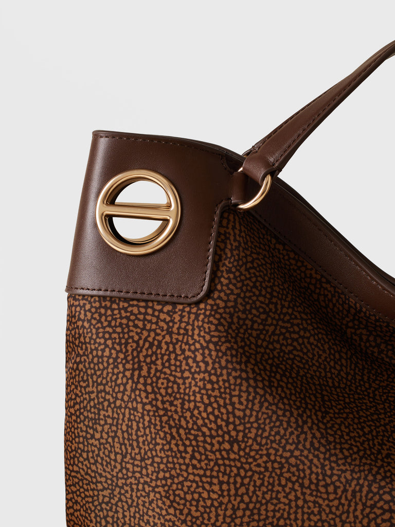 Op recycled fabric Handbag - LONDON Medium Hobo Bag - Borbonese