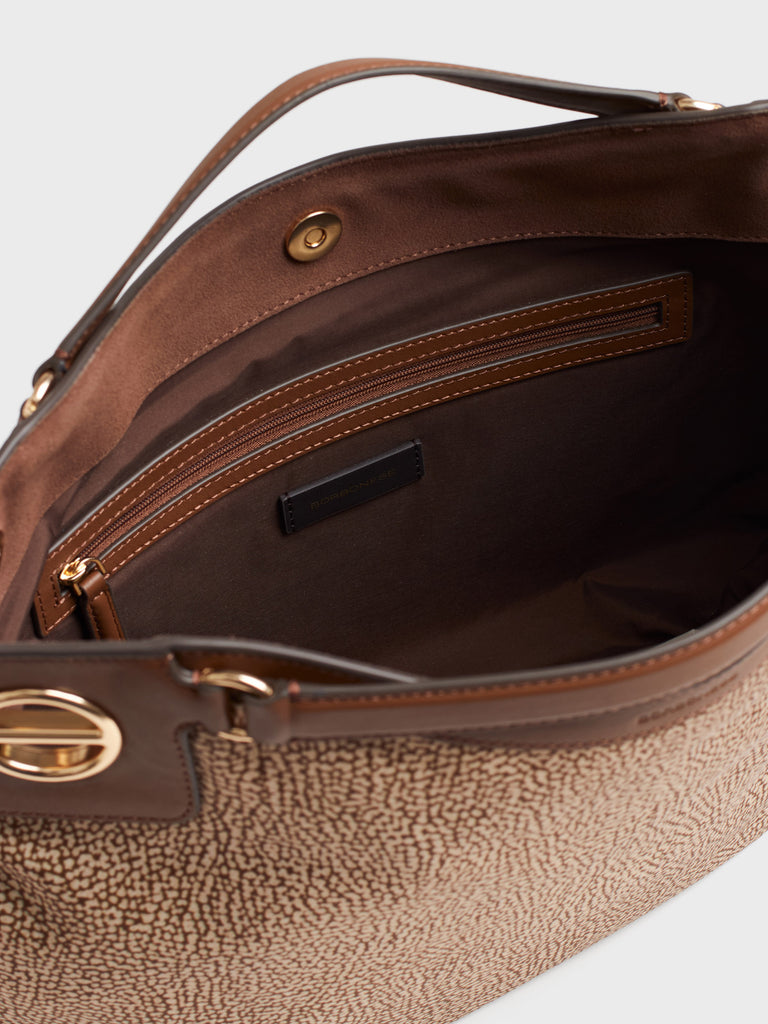 Borsa a mano in tessuto Op - LONDON BORSA HOBO MEDIUM - Borbonese