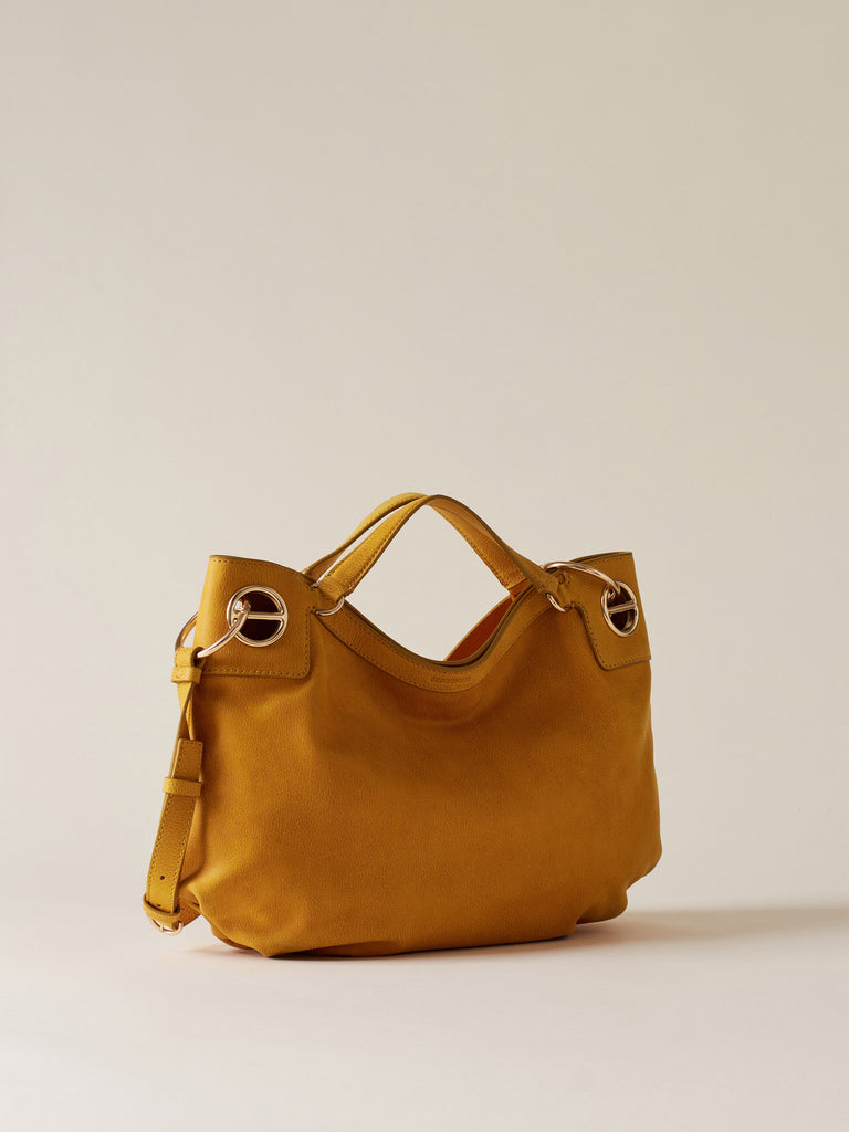 Leather Handbag - LONDON HOBO BAG MEDIUM - Borbonese