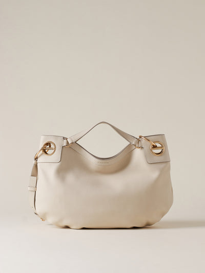 LONDON BORSA HOBO  MEDIUM - White addiction - Borbonese