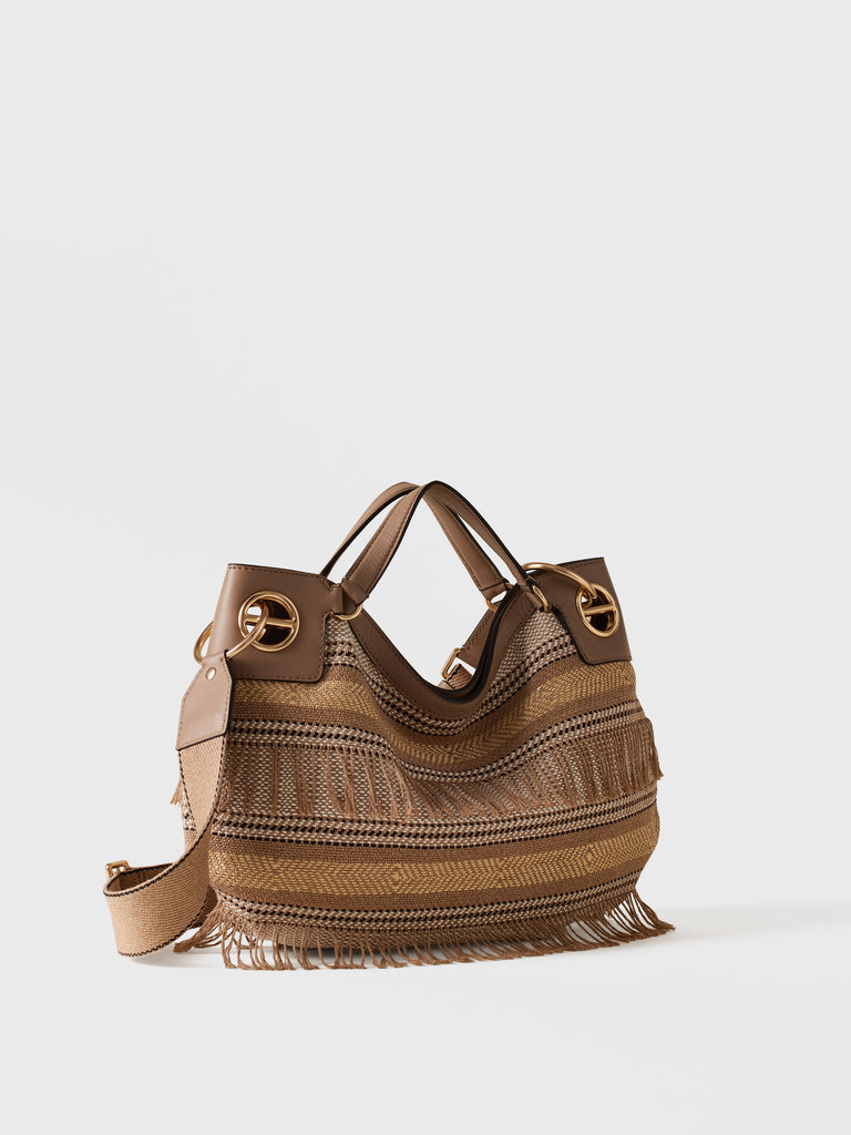Borsa a mano in Tessuto jacquard - LONDON BORSA HOBO MEDIUM - Borbonese