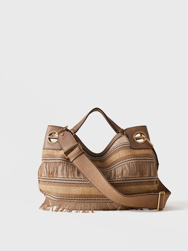 Borsa a mano in Tessuto jacquard - LONDON BORSA HOBO MEDIUM - Borbonese