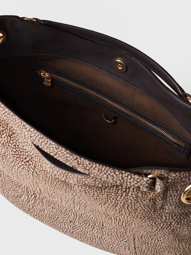 Borsa a mano in Camoscio Op - LONDON BORSA HOBO MEDIUM - Borbonese