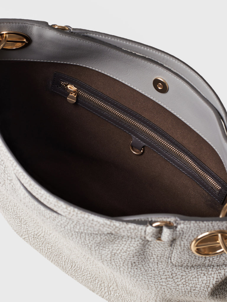Op Suede Handbag - LONDON HOBO BAG MEDIUM - Borbonese