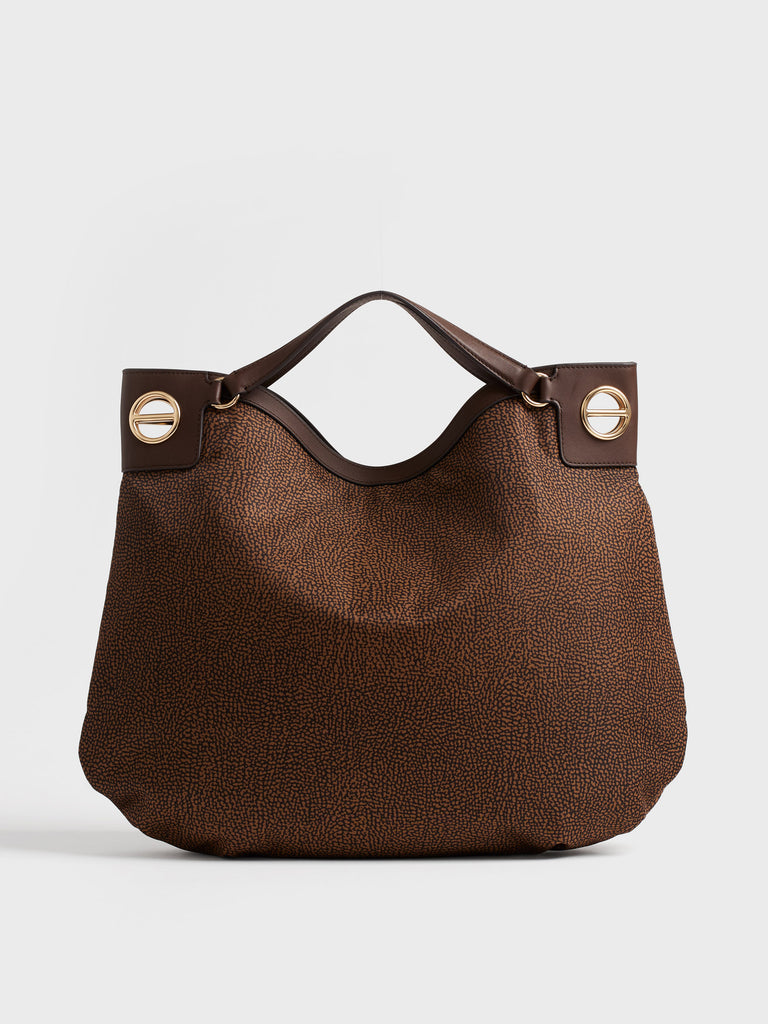 Borsa a spalla in tessuto Op - LONDON BORSA HOBO LARGE - Borbonese