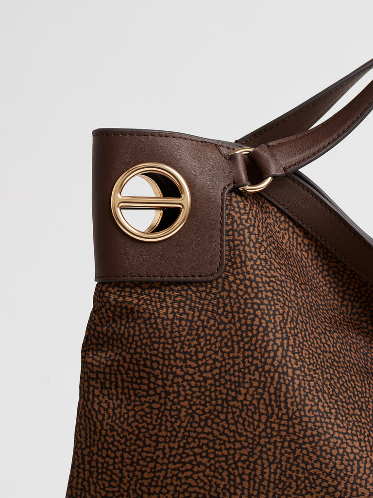 Borsa a spalla in tessuto Op - LONDON BORSA HOBO LARGE - Borbonese