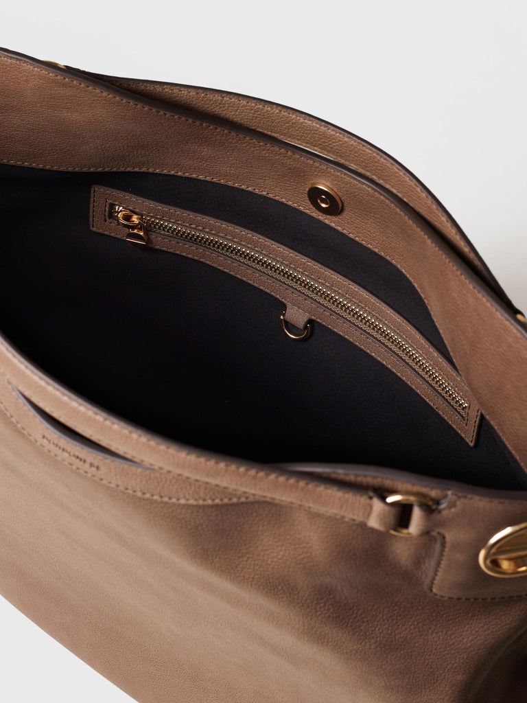 Leather shoulder bag - LONDON SHOPPING BAG LARGE - Borbonese