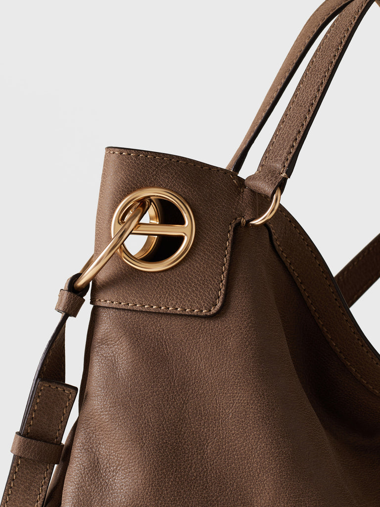 Leather shoulder bag - LONDON SHOPPING BAG LARGE - Borbonese