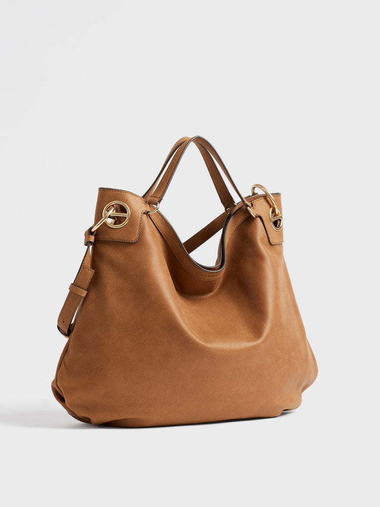 Leather shoulder bag - LONDON SHOPPING BAG LARGE - Borbonese