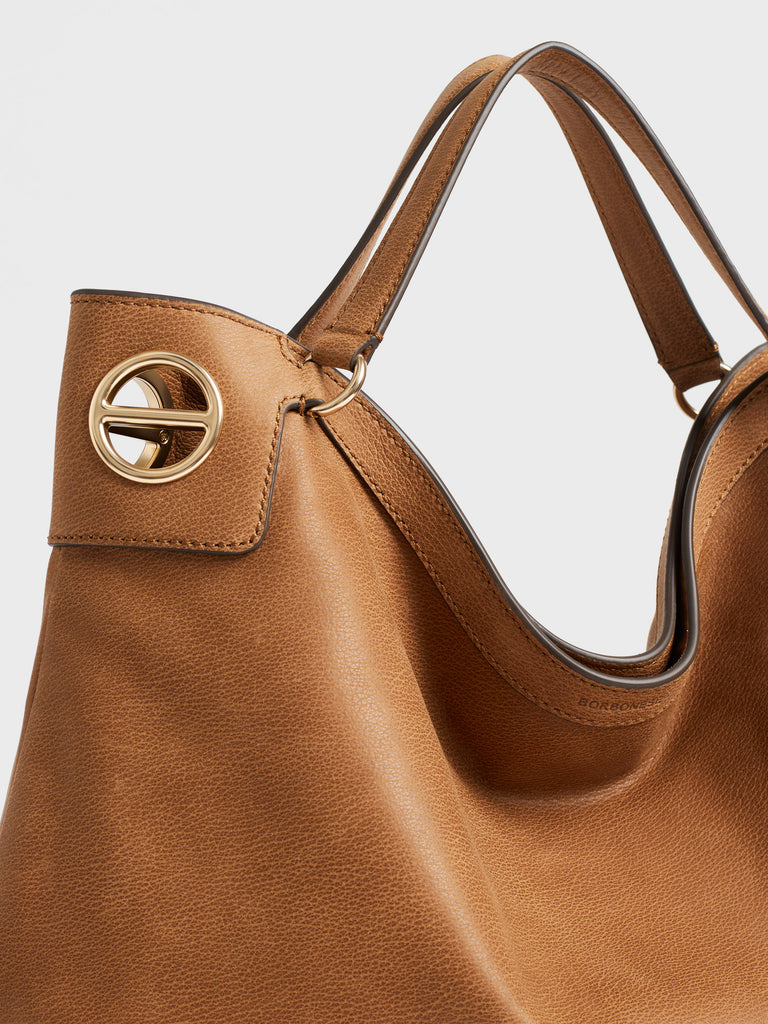 Leather shoulder bag - LONDON SHOPPING BAG LARGE - Borbonese
