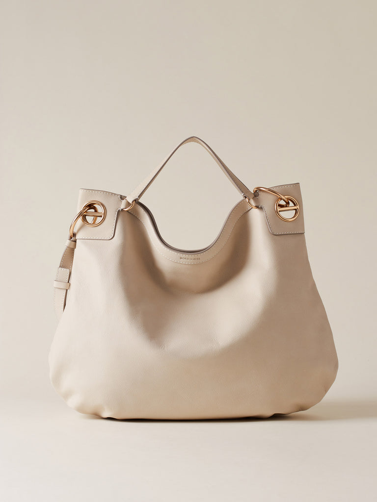 Leather shoulder bag - LONDON SHOPPING BAG LARGE - Borbonese