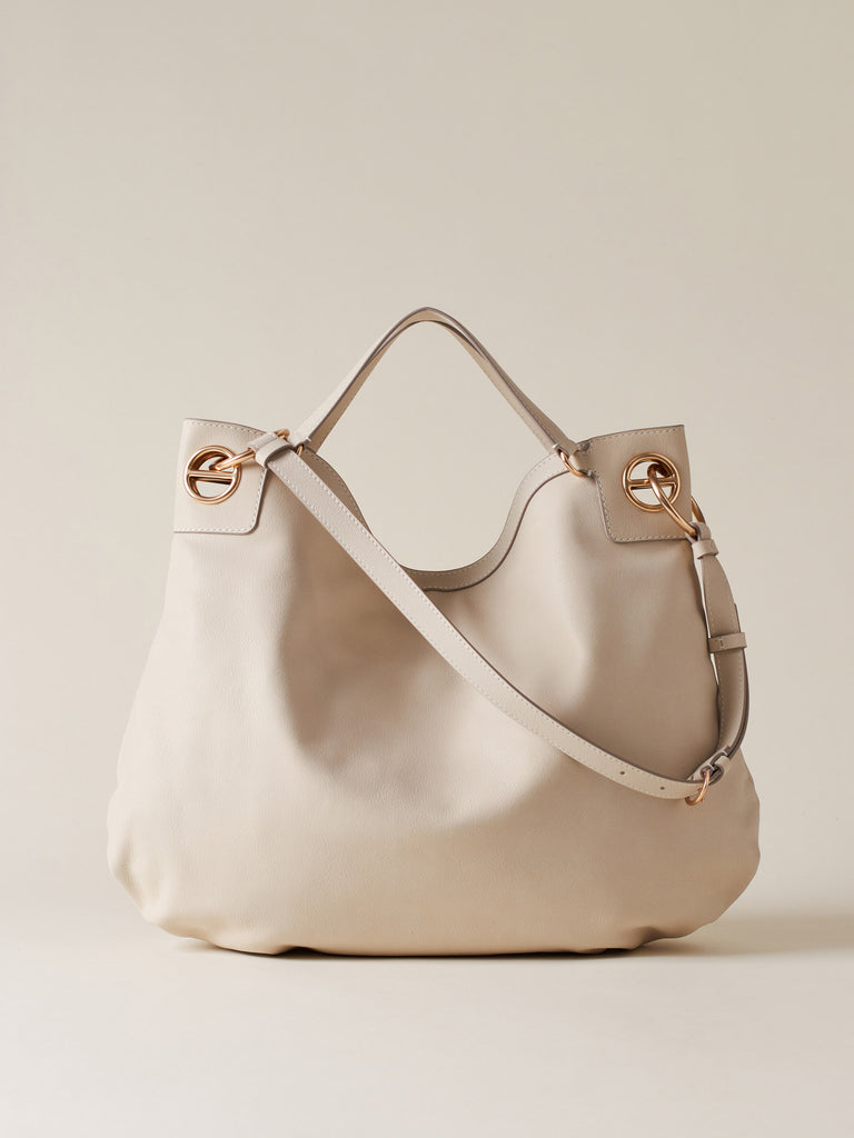 Leather shoulder bag - LONDON SHOPPING BAG LARGE - Borbonese