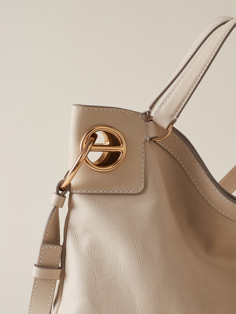 Leather shoulder bag - LONDON SHOPPING BAG LARGE - Borbonese