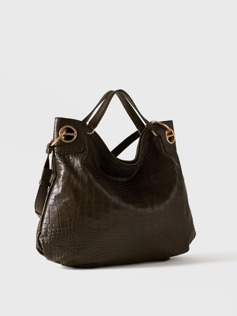 Borsa a spalla in pelle - LONDON BORSA HOBO LARGE - Borbonese