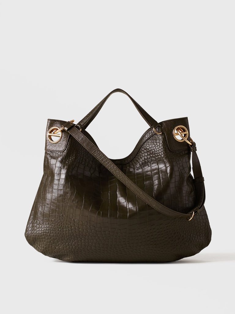 Borsa a spalla in pelle - LONDON BORSA HOBO LARGE - Borbonese