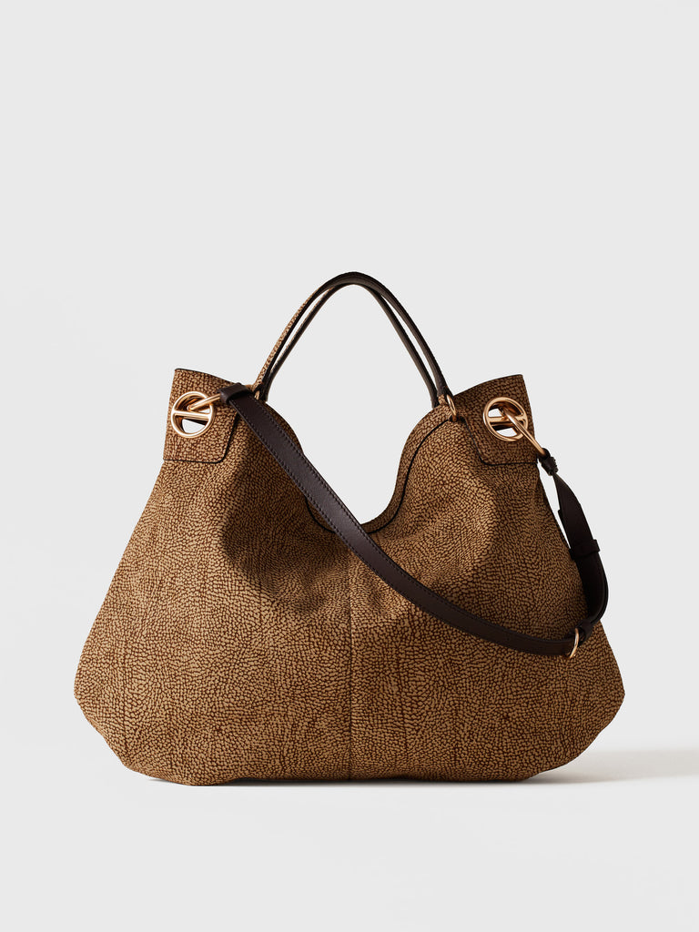 Borsa a spalla in Camoscio Op - LONDON BORSA HOBO LARGE - Borbonese