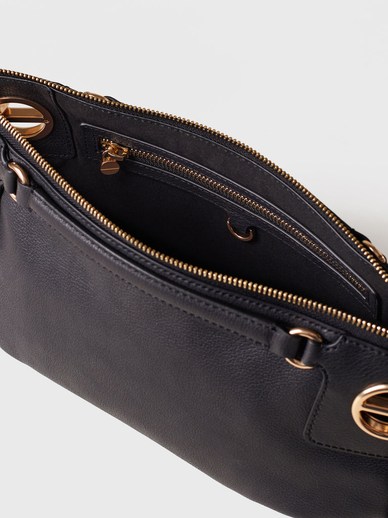 Leather Shoulder bag - LONDON SHOULDER BAG SMALL - Borbonese