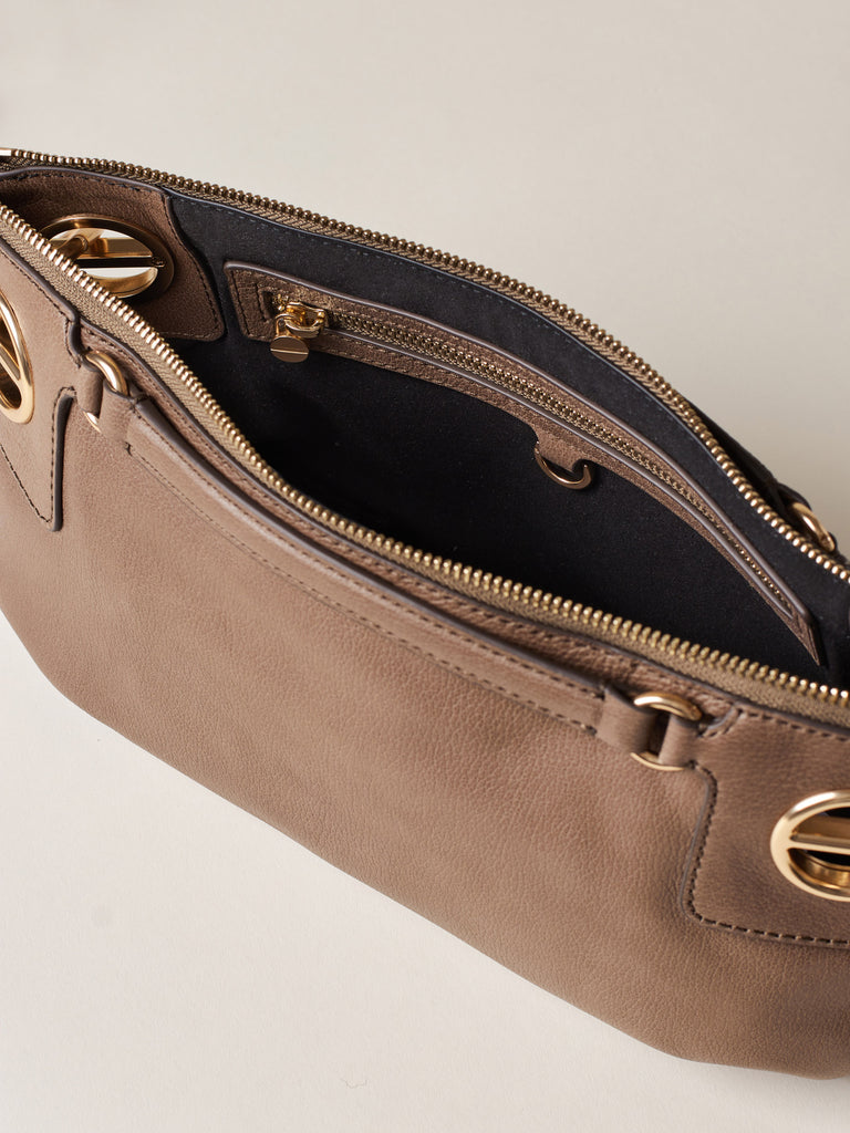 Leather Shoulder bag - LONDON SHOULDER BAG SMALL - Borbonese