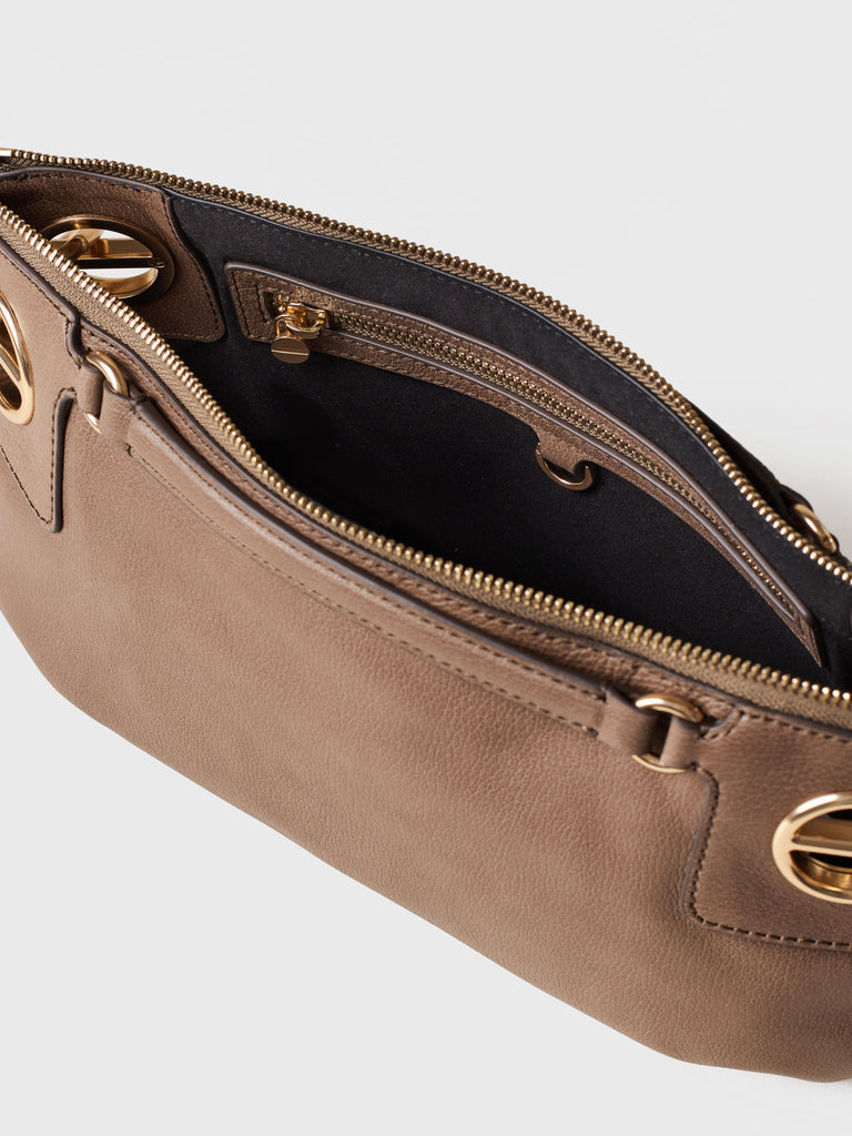 Leather Shoulder bag - LONDON SHOULDER BAG SMALL - Borbonese