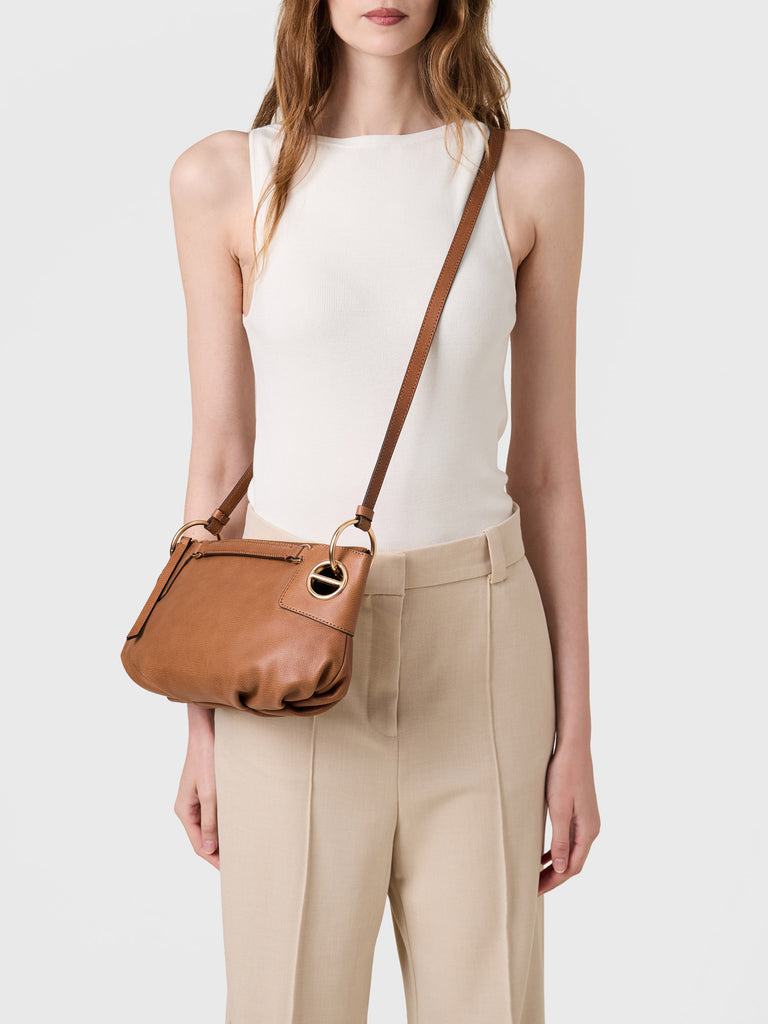 Leather Shoulder bag - LONDON SHOULDER BAG SMALL - Borbonese