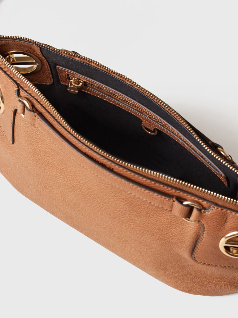 Leather Shoulder bag - LONDON SHOULDER BAG SMALL - Borbonese