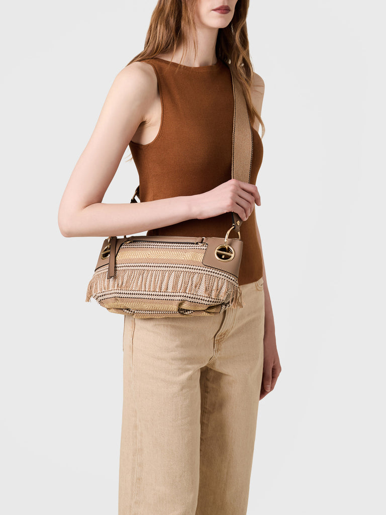 Borsa a tracolla di Tessuto Jacquard - LONDON TRACOLLA SMALL - Borbonese