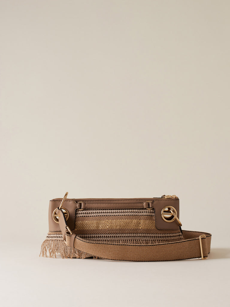 Borsa a tracolla di Tessuto Jacquard - LONDON TRACOLLA SMALL - Borbonese