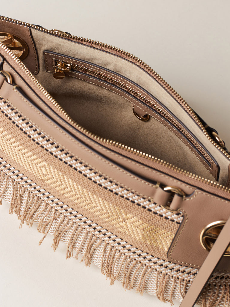 Borsa a tracolla di Tessuto Jacquard - LONDON TRACOLLA SMALL - Borbonese