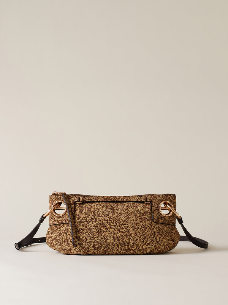 Op Suede Shoulder bag - LONDON SHOULDER BAG SMALL - Borbonese