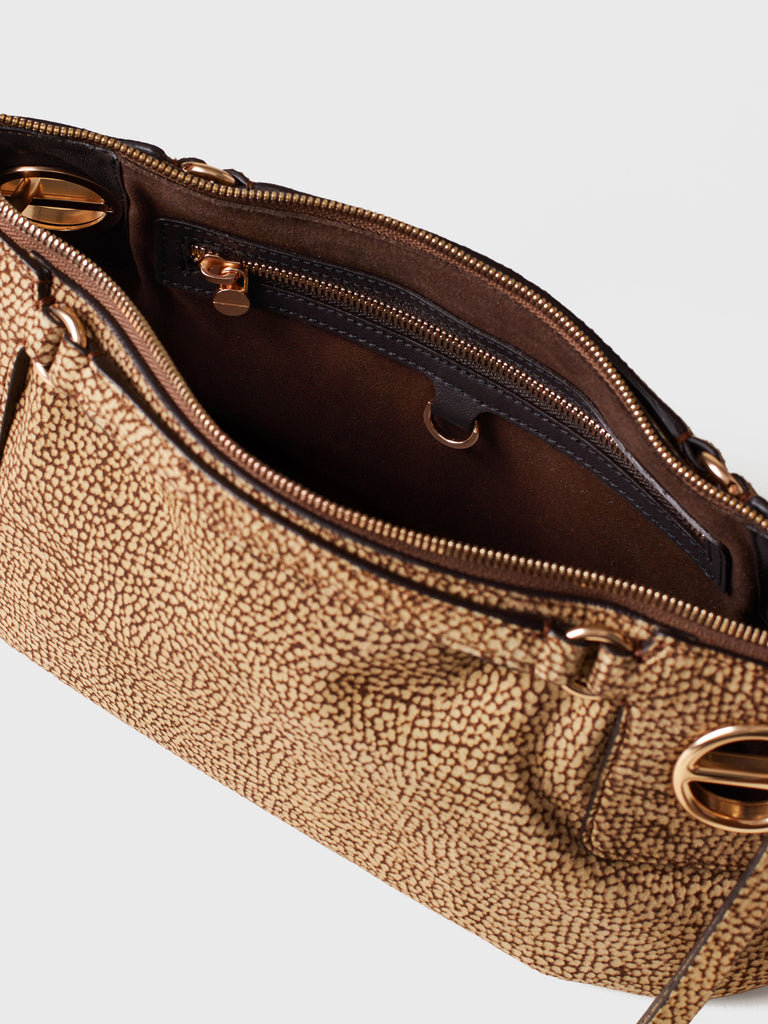 Borsa a tracolla di Camoscio Op - LONDON TRACOLLA SMALL - Borbonese