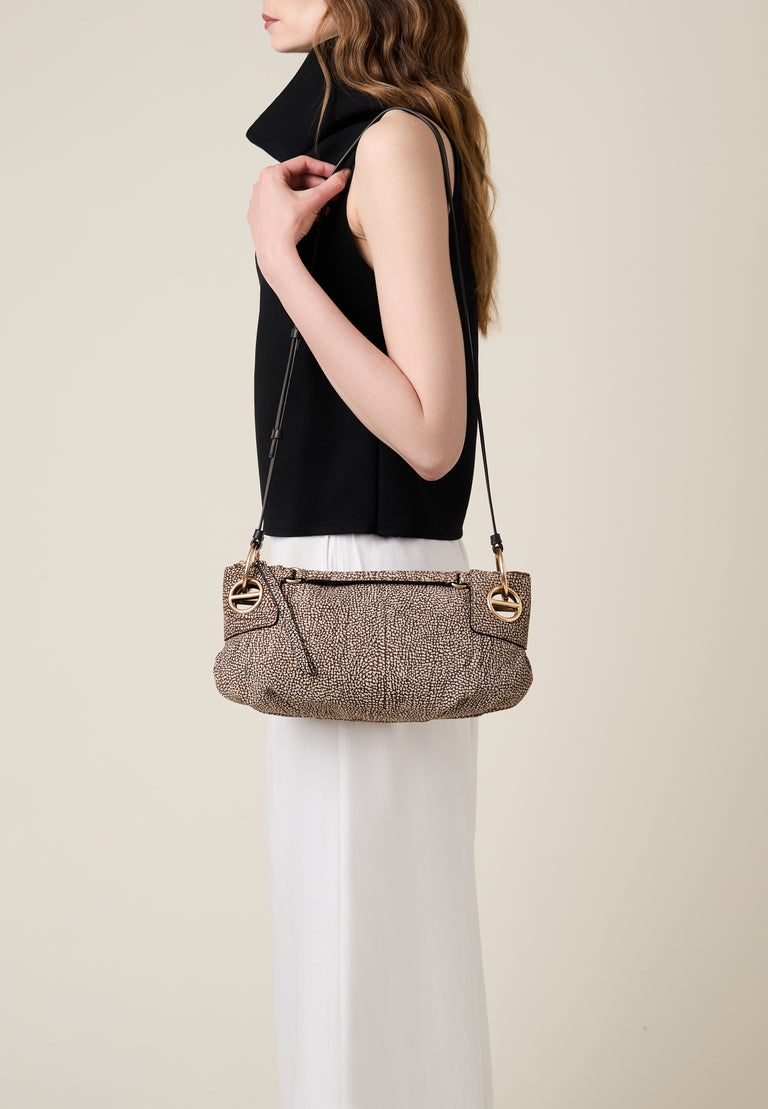 Borsa a tracolla di Camoscio Op - LONDON TRACOLLA SMALL - Borbonese
