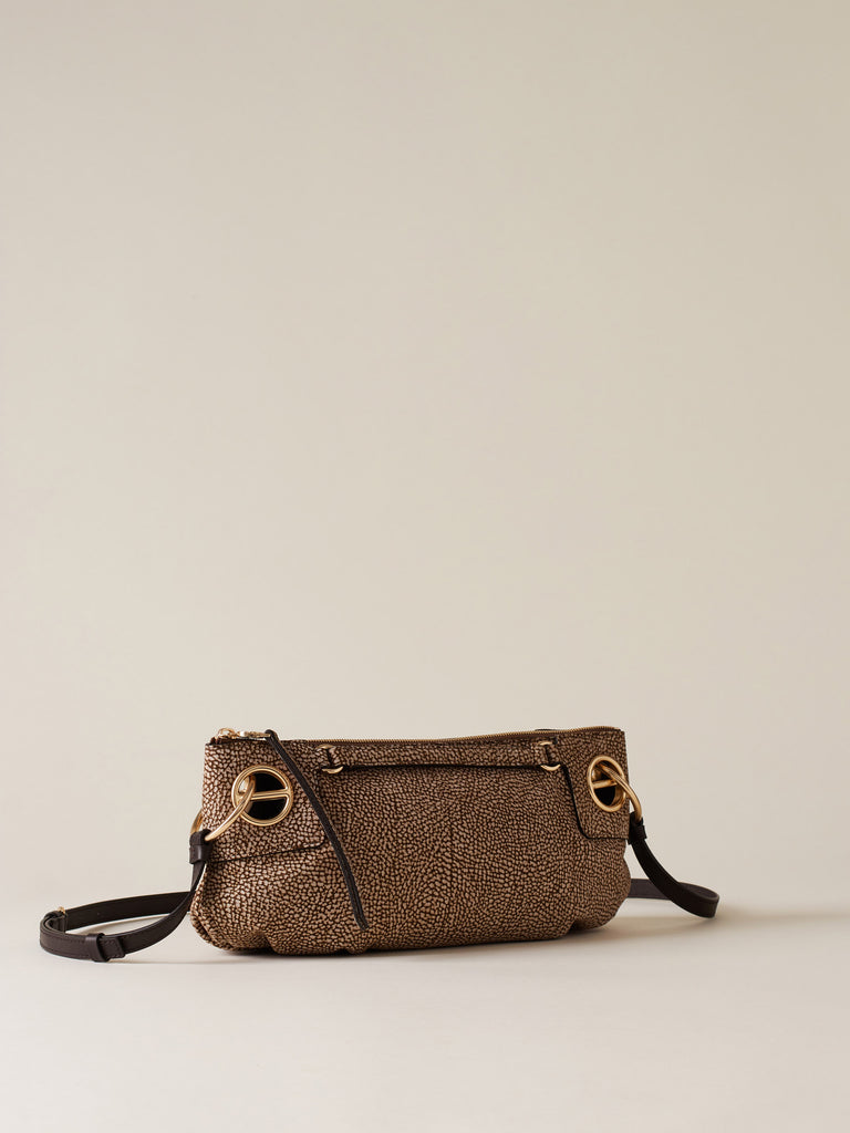 Op Suede Shoulder bag - LONDON SHOULDER BAG SMALL - Borbonese