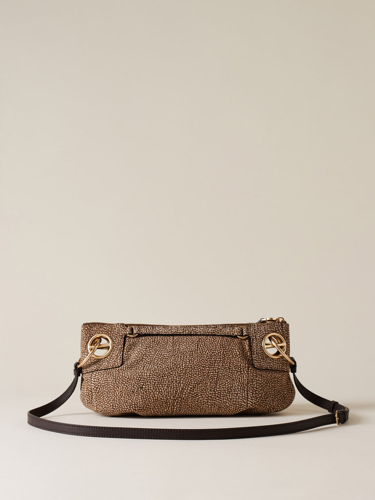 Op Suede Shoulder bag - LONDON SHOULDER BAG SMALL - Borbonese